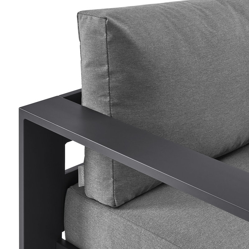 Fauteuil pivotant en aluminium gris anthracite Tahoe, Gris anthracite