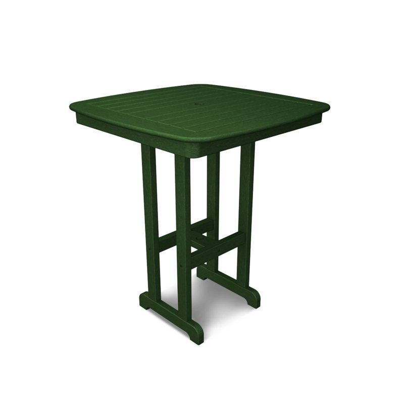 Table de bar POLYWOOD Nautical, Vert forêt, L 36,75 po x L 36,75 po x H 42 po