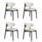 Modern Solid Wood Dining Chairs, Upholstered PU Leather Side Chairs, No Assembly Required For Kitchen, Living room-124881389