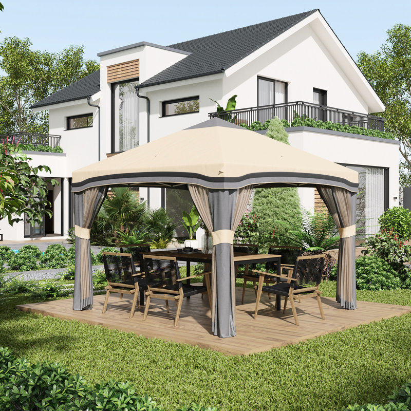 Tente d'auvent escamotable avec filet 10 'X