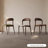 Beige-white+Nut-brown Solid back side Chair(Set of 2)