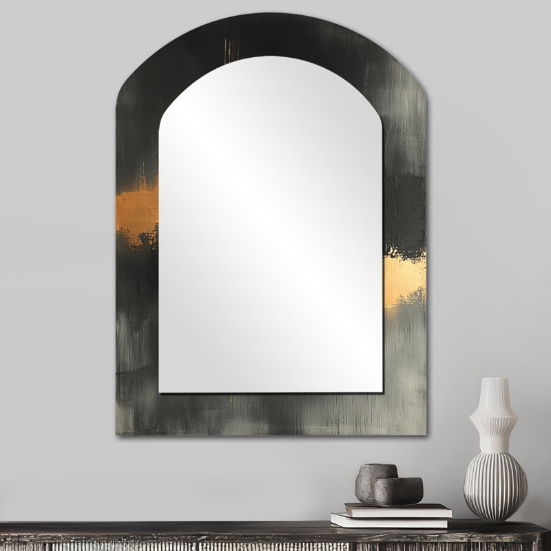 Miroir décoratif noir et doré Converge Dream III, 34 po x 25 po