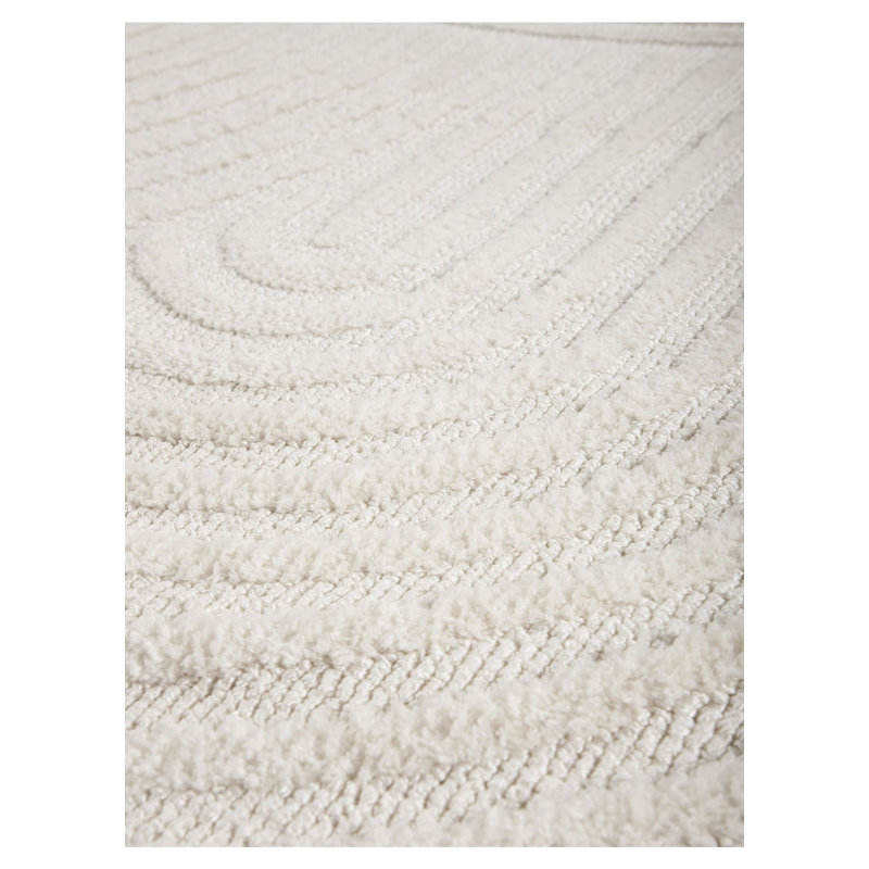 Handgefertigter Teppich Aus Mikrofaser In Creme Hand Tufted Area Rug, Rectangle 140 x 200cm
