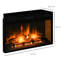 Foyer électrique encastrable 1400W 14 po, 27 po, noir, donne un foyer à zone de confort semblable à une flamme, 1400 W, télécommandé avec flamme réaliste