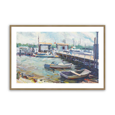 "Naples" Waterside Hideaway, reproduction d'art encadrée sur papier par Richard A. Rodgers