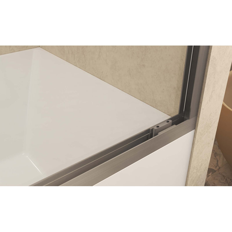 Verre trempé avec film antidéflagrant, double porte de douche coulissante à cadre en aluminium, poignée en acier inoxydable