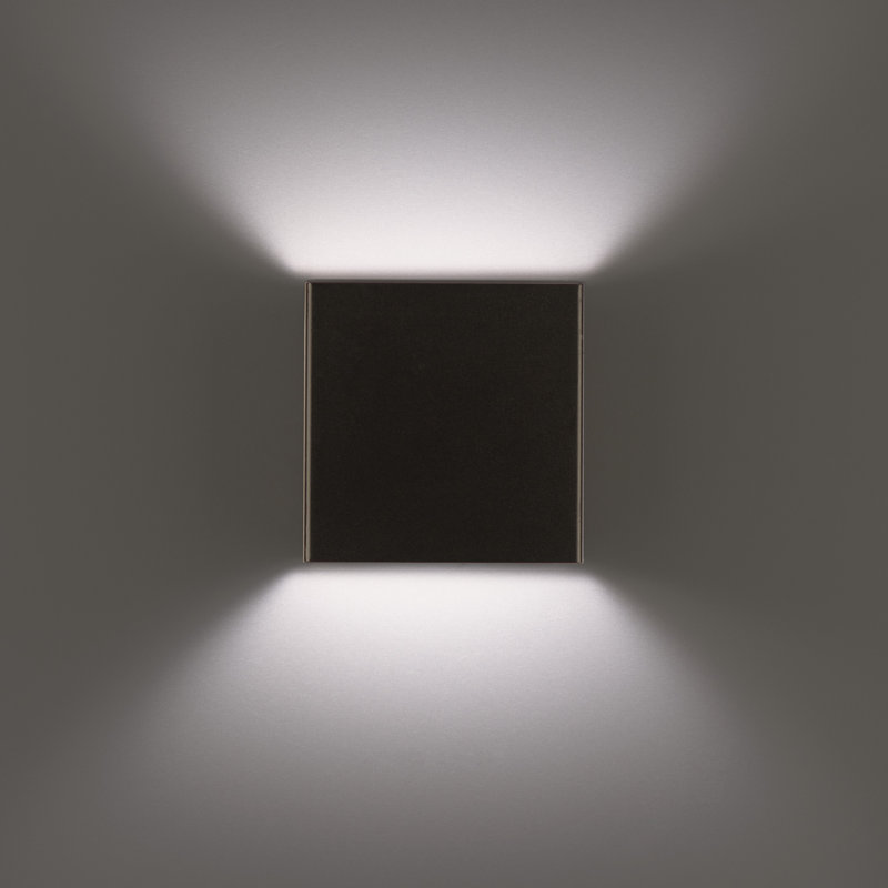 1 - Light LED Flush Mounted Sconce, Black, 3000K