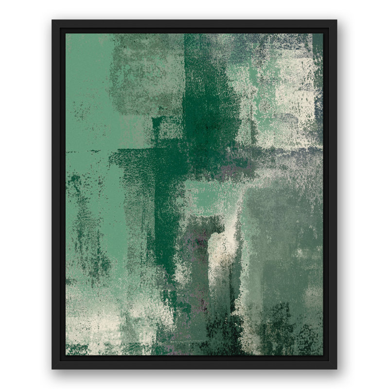 «Radiant Green Abstract», reproduction sur toile flottante, H 21,75 po x l 17,75 po x P 1,75 po