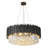 12-Light Black chandelier with clear crystals-181847044-181112863