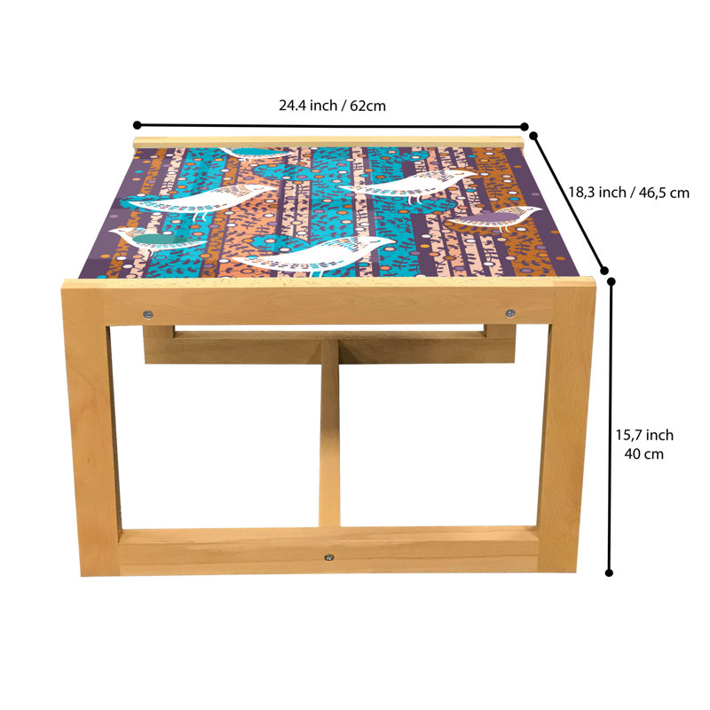Jahlique Trestle Coffee Table, 40cm H x 46.5cm W x 62cm D