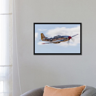 A P-51 Mustang Flies By At Vacaville, California by Rob Edgcumbe - Gallery-Wrapped Canvas Giclée