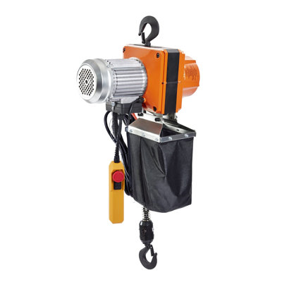 Electric Chain Hoist, 2200 lbs/1 ton Capacity, 10 ft Lifting Height, 10 ft/min Speed, 120V, Single Phase Overhead Crane with G100 Chain, 10 ft Wired Remote Control for Garage, Shop, Hotel, Home