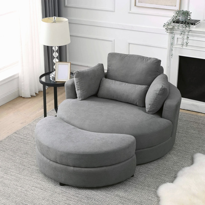 Fauteuil club moderne gris foncé Accent