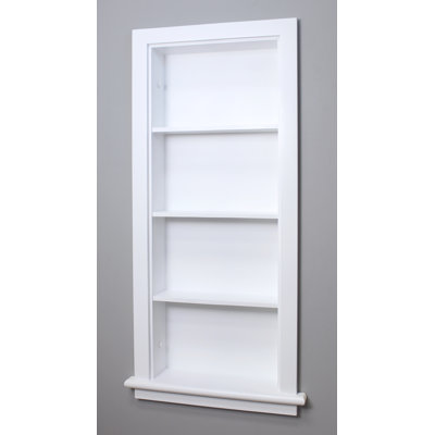 14X36 Aiden Recessed Wall Niche With Plain Back And Three Shelves