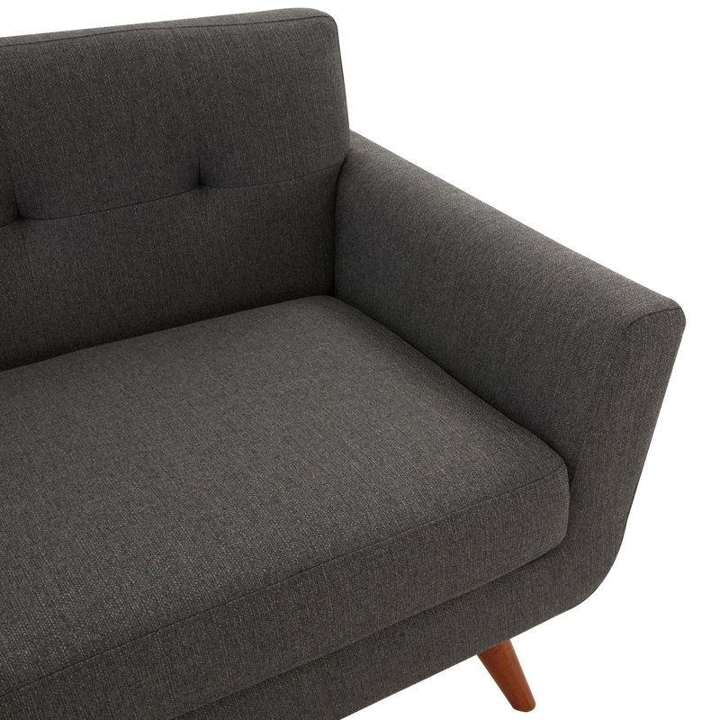 Canapé modulaire de coin Arvetta, Gris ardoise 100% lin