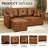 71" L-Shaped Convertible Pull-out Sofa Bed, Sectional Sleeper Couch with Reversible Storage Chaise, Brown-2050028130
