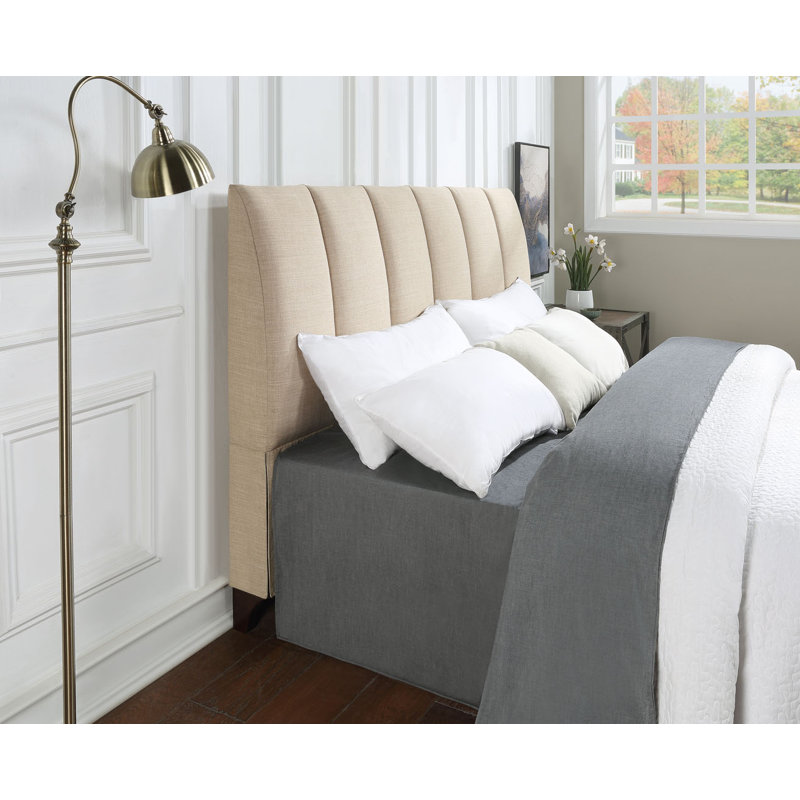 Upholstered Panel Headboard, King, Beige