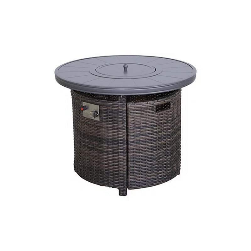 Table de foyer d'extérieur au propane en aluminium H 25 po x l 32 po