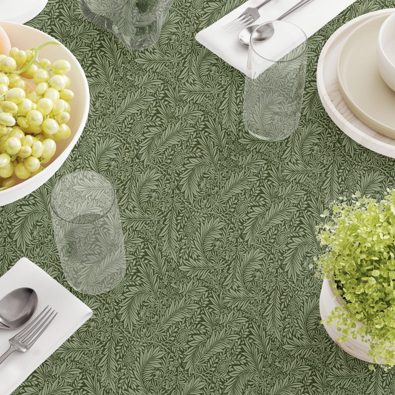 East Urban Home 100% Cotton Floral Rectangular Tablecloth, 120" x 52"