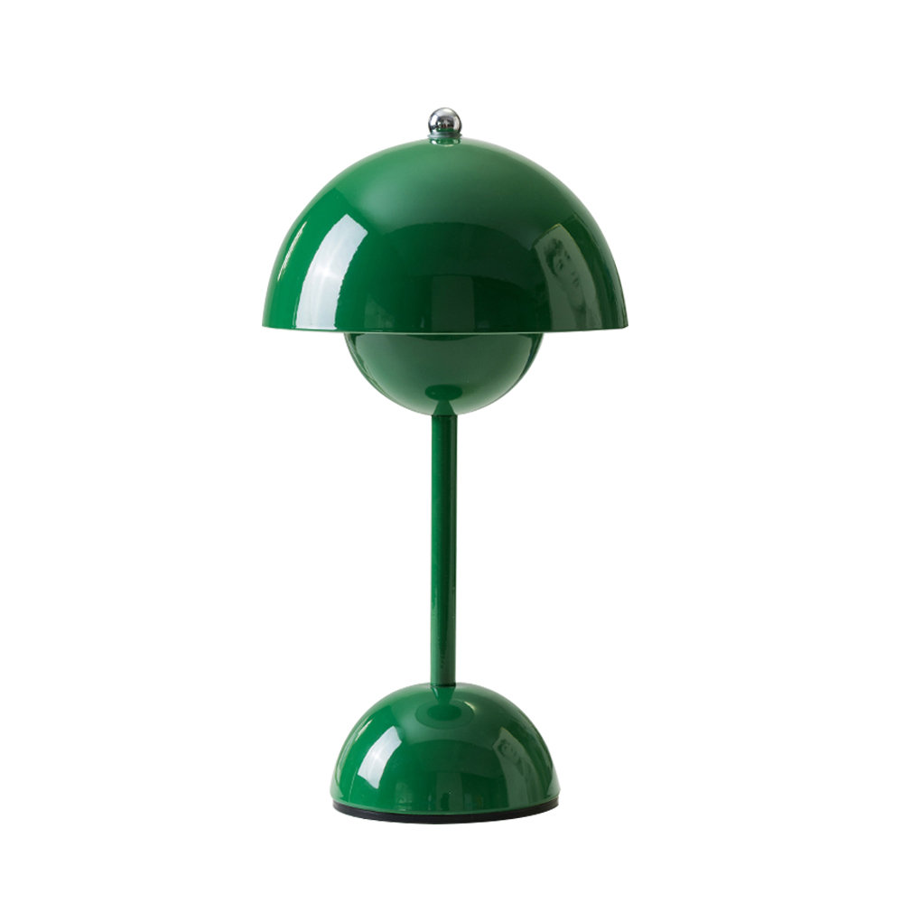 Brunilde Adjustable Metal Table Lamp, Green, Green