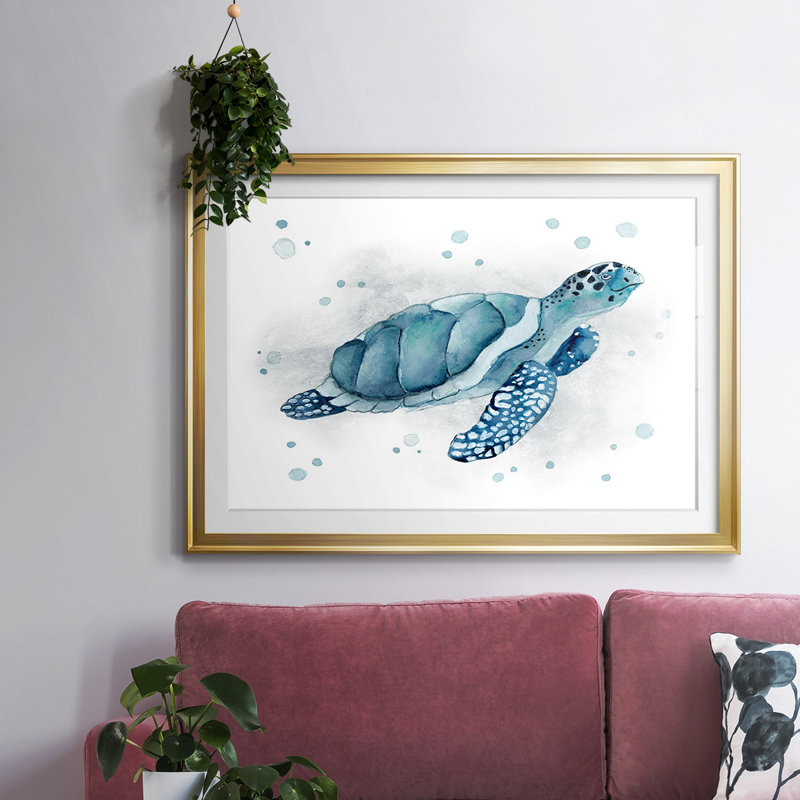 Mini Exotic Coral IX (U), impression sur papier, Or, H 19 po x l 27 po x P 1,5 po