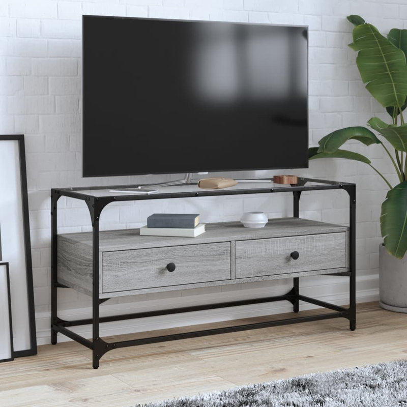 Yes_No_Yes_No_No TV Stand, Grey Sonoma, 98cm