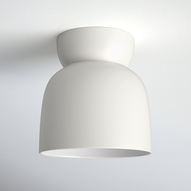 Mira Single Light Ceramic LED Semi Flush Mount