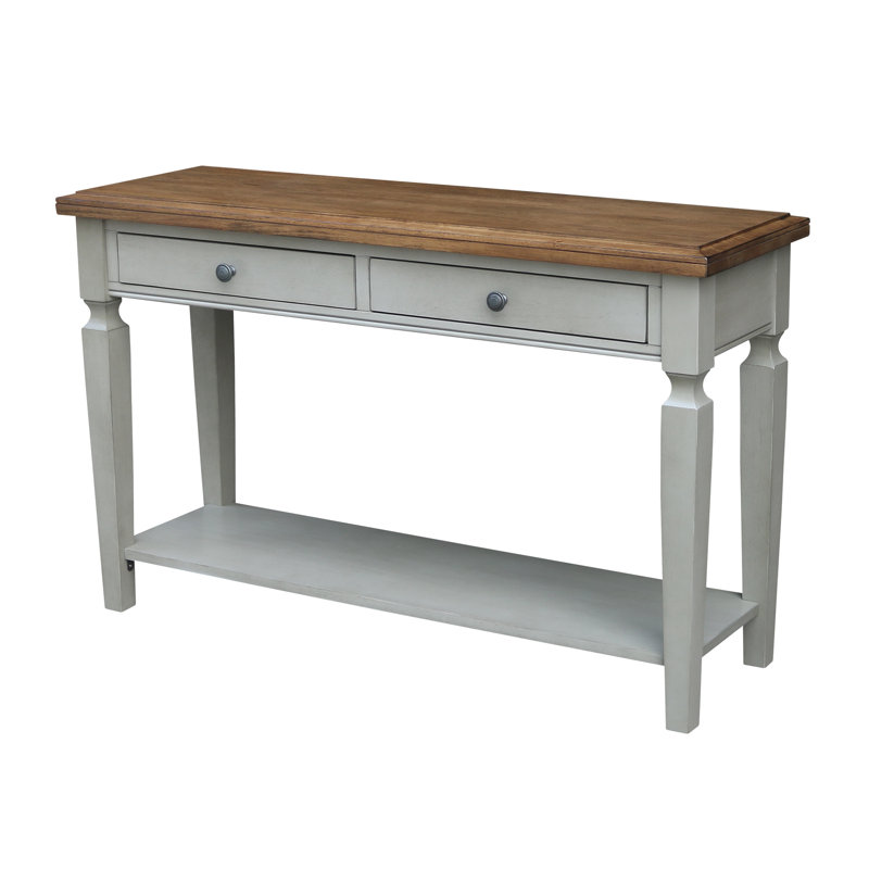 Briseno 48'' Solid Wood Console Table, Hickory/Stone
