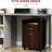 Brown Mobile Storage Cabinet And Printer Stand With Drawer, Ample For Office Items, Compact To Fit Under Desk, 4 Wheels Locking Brakes, - Surface Particle Wood
