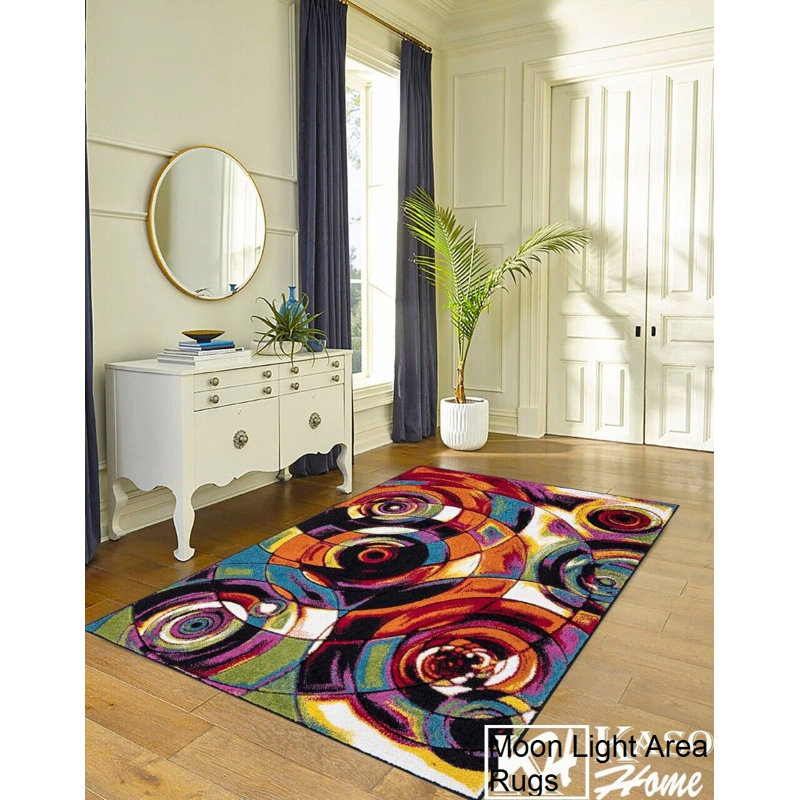 Aleesia Abstract Area Rug, Rectangle 80 x 150cm	