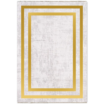 Tapis rectangulaire Yaresli avec envers antidérapant