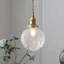 Luminaire suspendu moderne en verre et laiton Ribber-778976736