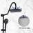 Matte Black Shower With 10" Rain Head And Handheld Showerhead Rainfall & System Slide