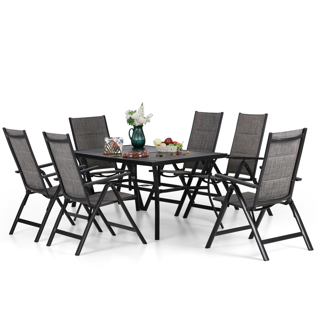 Alyah 7 - Piece 6 - Person 152.4Cm L Outdoor Table Set
