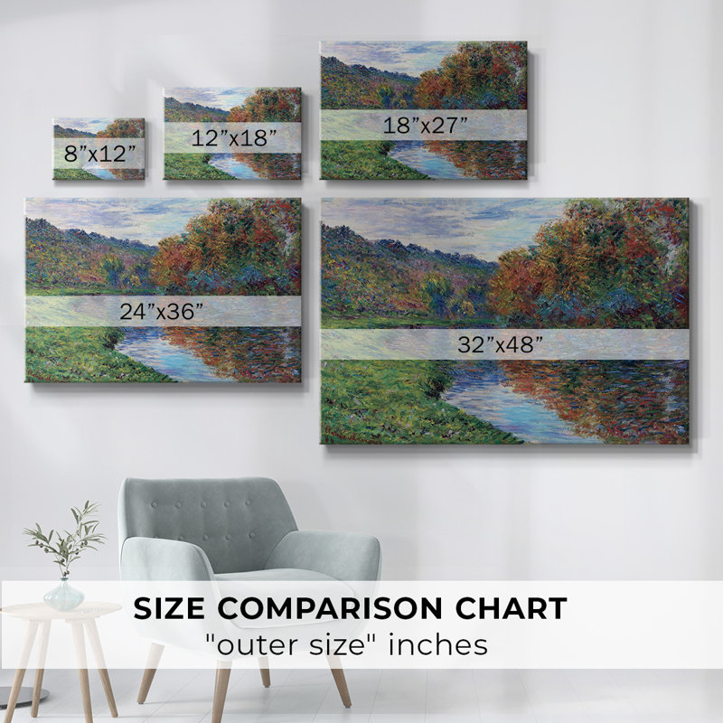 «The Small Arm of Jeufosse, Autumn, 1884zz», toile tendue avec châssis, H 40 po x l 60 po