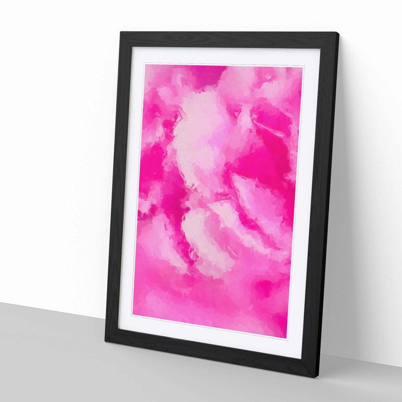 Pink Petals in Bloom - Framed Print, Black, 60cm H x 40cm W x 2cm D