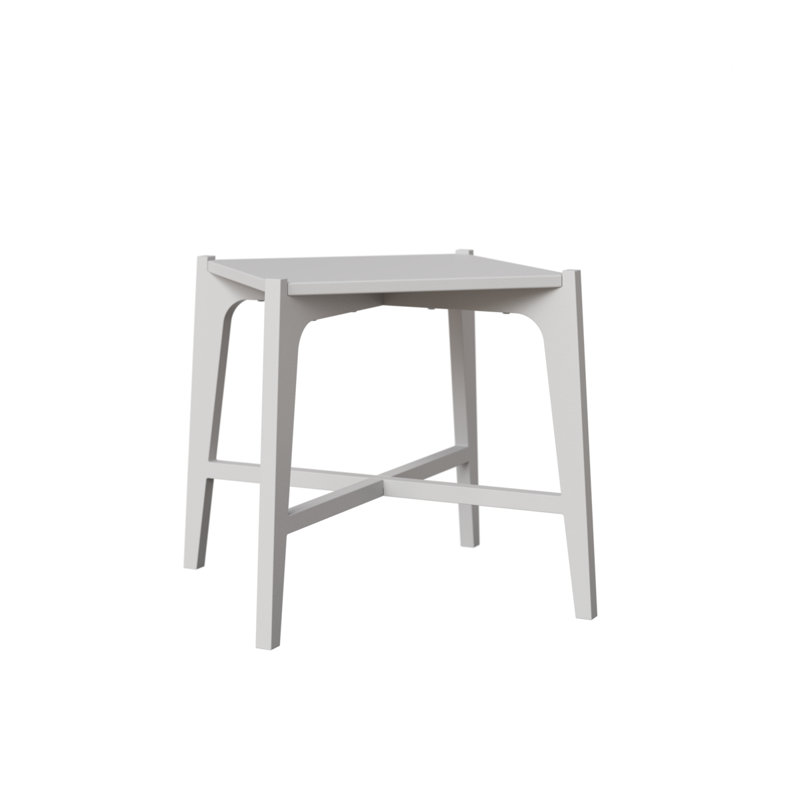 Berlin Gardens Natural Mgp Square Side Table, Matte White