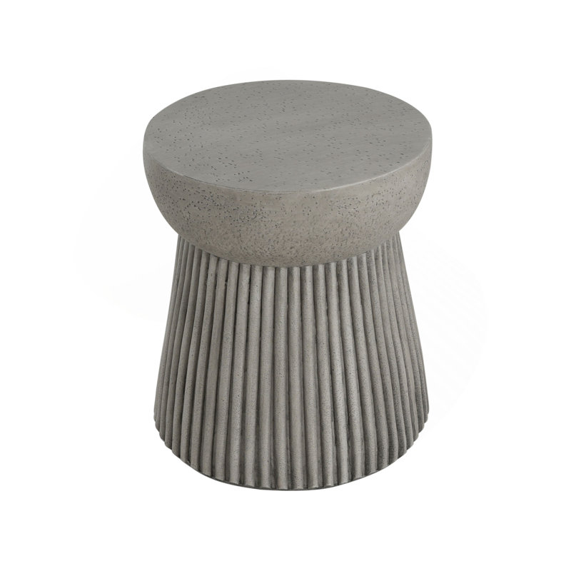 Table d'appoint d'extérieur en béton léger