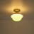 Beryl 1-Light Schoolhouse Opal Glass Mushroom Shaped Flush Mount Ceiling Light-35147686