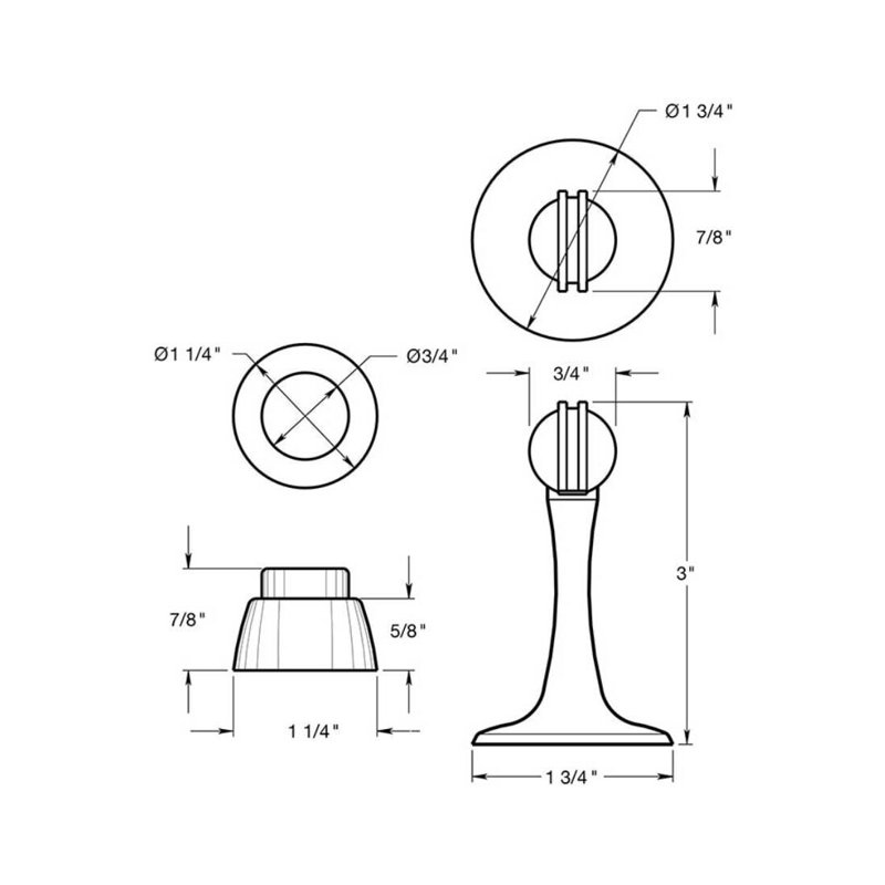 Kick Stop, Brushed Nickel