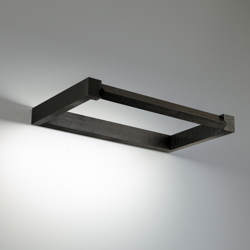 Lune Dimmable LED Wall Mounted Picture Light, Black, 1.625" H x 10" W x 27" D