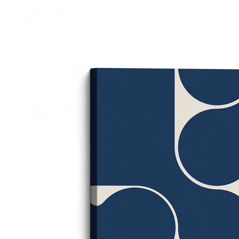 Sculptural Blue Geometry Canvas Print, 48" H x 32" W x 1.25" D, Wrapped Canvas