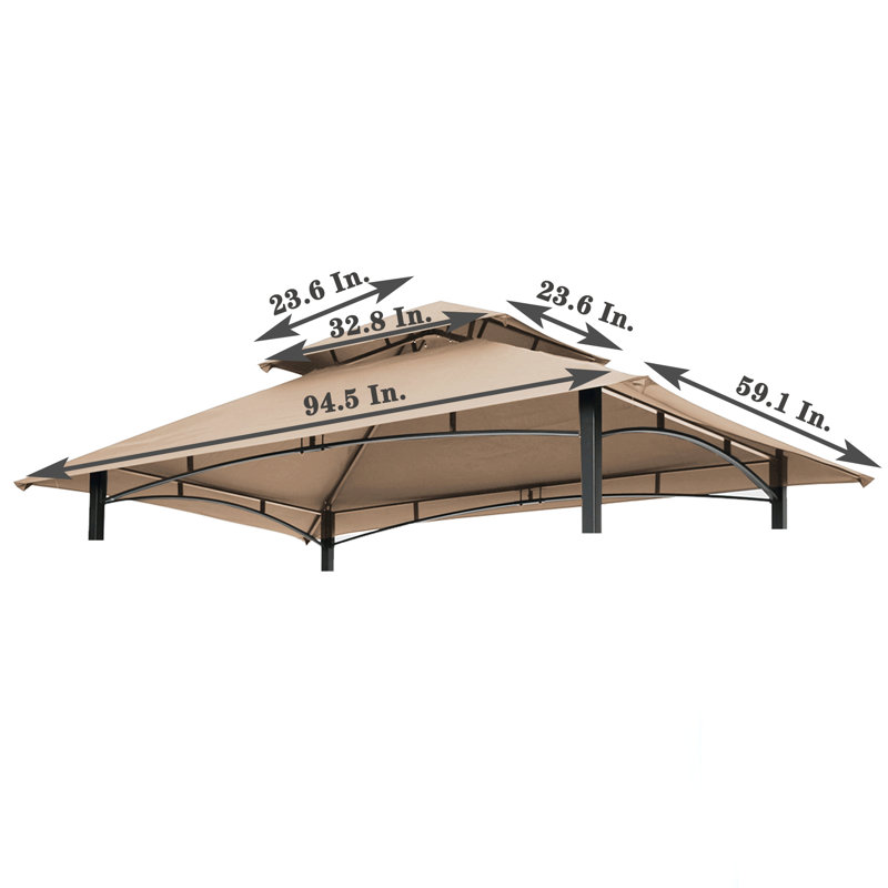Abri de jardin pour barbecue 8x5ft, Brun
