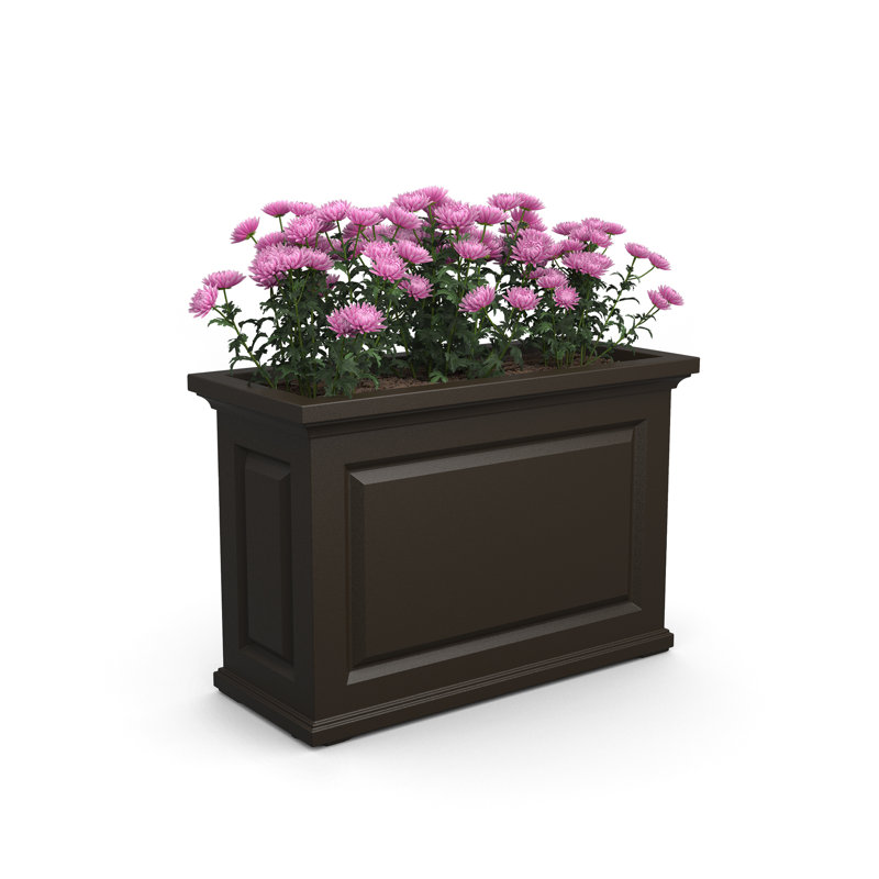 Espresso Brown Extra Large Resin Self-Watering Outdoor Planter