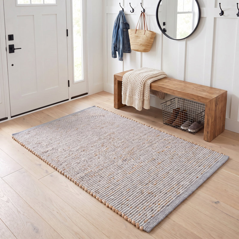 Tapis campagnard en jute et coton Colston, Rectangulaire 3 pi x 5 pi
