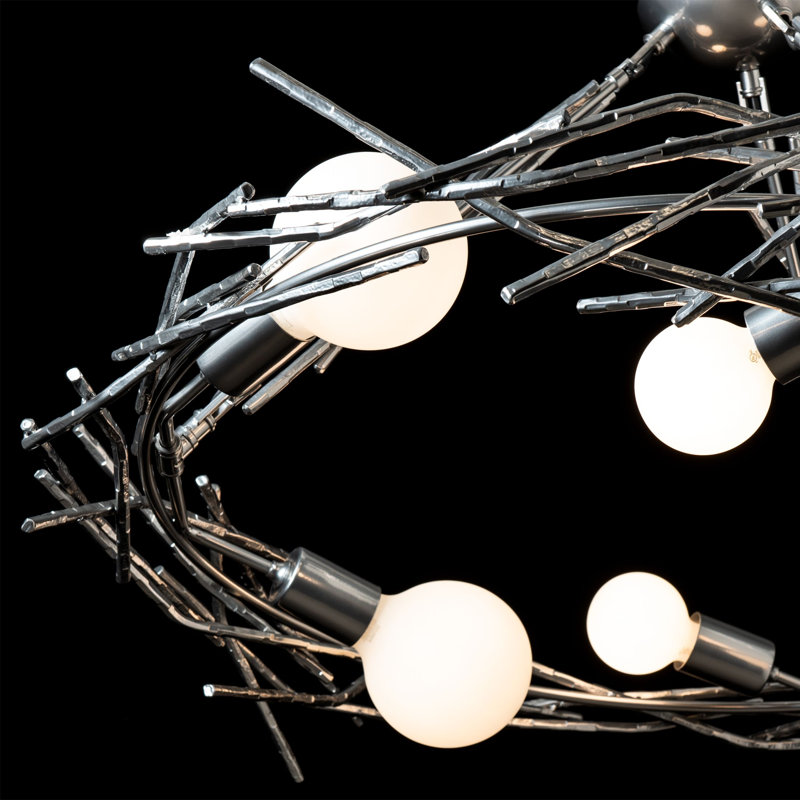 Brindille 6 - Light Sputnik Globe Chandliers, Sterling