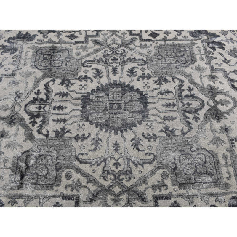 Tapis rond en soie Atterberry One-of-a-Kind 10 pi x 10 pi Atterberry