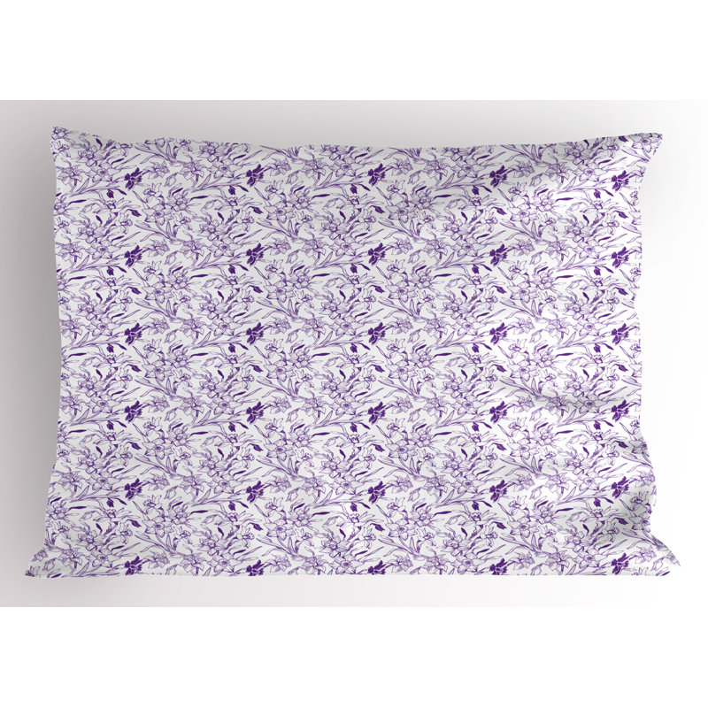 Ensemble de 2 taies décoratives à motif floral Ambesonne, H 20 po x l 26 po