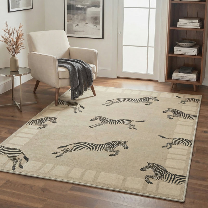 Tapis gris / brun Aldovin Aura, Rectangle 5 pi x 7 pi