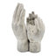 Set Of 2 6X6x9" Accepting Hands Accent Cement Hand Decor